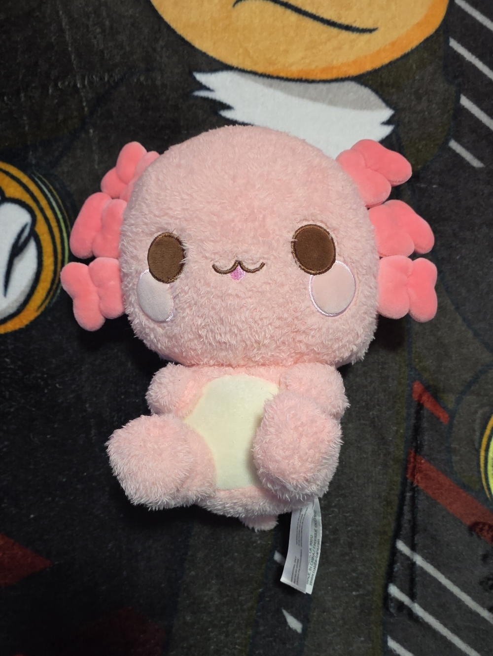 Cute Pink Axolotl Plush Stuffed Animal - Soft Cuddly Toy